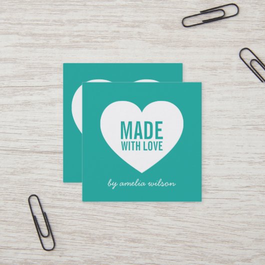 Moderne bewerkbare achtergrondkleur gemaakt met li vierkante visitekaartje (Voorkant / Achterkant in situ)