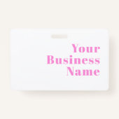 Moderne bewerkbare bedrijfsnaam of voor- & achtern badge (Achterkant)