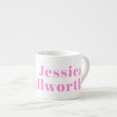 Moderne bewerkbare bedrijfsnaam of voor- & achtern espresso kop (Voorkant rechts)