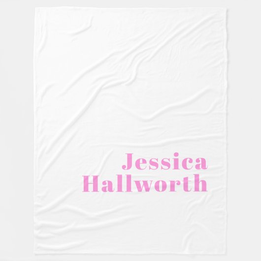 Moderne bewerkbare bedrijfsnaam of voor- & achtern fleece deken (Voorkant)