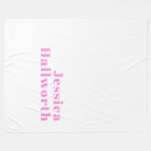 Moderne bewerkbare bedrijfsnaam of voor- & achtern fleece deken (Voorkant (Horizontaal))