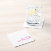 Moderne bewerkbare bedrijfsnaam of voor- & achtern kartonnen onderzetters (Insitu)