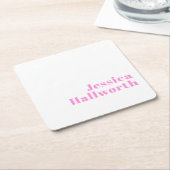 Moderne bewerkbare bedrijfsnaam of voor- & achtern kartonnen onderzetters (Schuin)