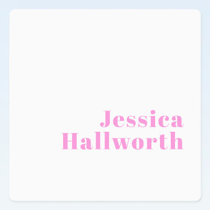 Moderne bewerkbare bedrijfsnaam of voor- & achtern labels