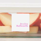 Moderne bewerkbare bedrijfsnaam of voor- & achtern labels (Aangebracht)