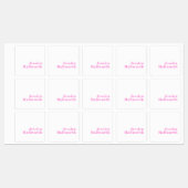 Moderne bewerkbare bedrijfsnaam of voor- & achtern labels (Vel)