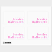 Moderne bewerkbare bedrijfsnaam of voor- & achtern rechthoekige sticker (Vel)