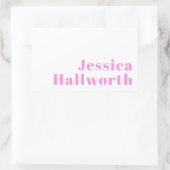 Moderne bewerkbare bedrijfsnaam of voor- & achtern rechthoekige sticker (Tas)