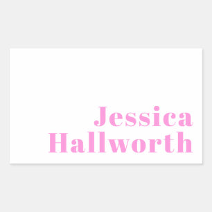 Moderne bewerkbare bedrijfsnaam of voor- & achtern rechthoekige sticker