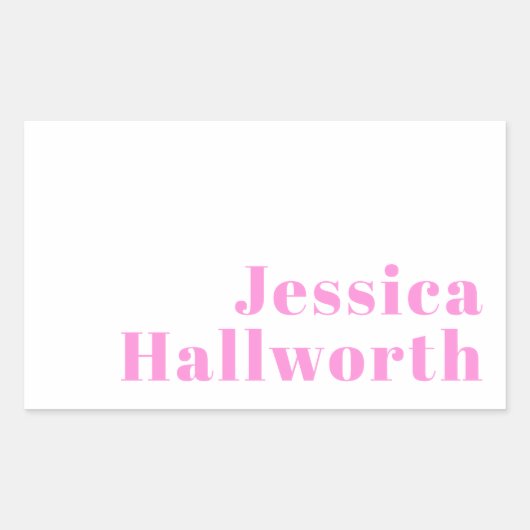 Moderne bewerkbare bedrijfsnaam of voor- & achtern rechthoekige sticker (Voorkant)