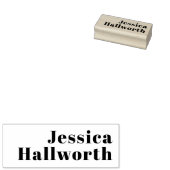 Moderne bewerkbare bedrijfsnaam of voor- & achtern rubberstempel (Gestempeld)