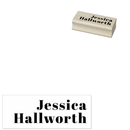 Moderne bewerkbare bedrijfsnaam of voor- & achtern rubberstempel (Gestempeld)