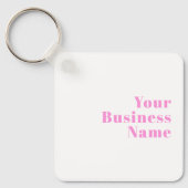 Moderne bewerkbare bedrijfsnaam of voor- & achtern sleutelhanger (Voorkant)