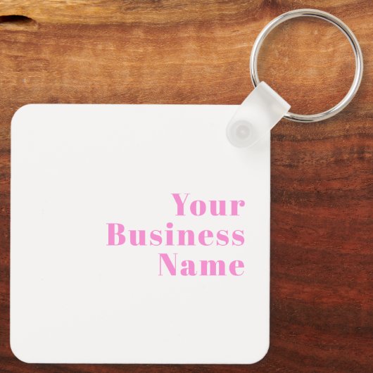 Moderne bewerkbare bedrijfsnaam of voor- & achtern sleutelhanger (Achterkant)