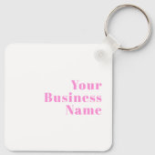 Moderne bewerkbare bedrijfsnaam of voor- & achtern sleutelhanger (Achterkant)