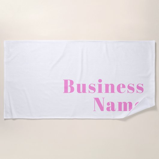 Moderne bewerkbare bedrijfsnaam of voor- & achtern strandlaken (Voorkant)