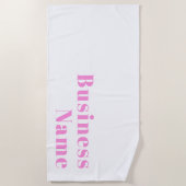 Moderne bewerkbare bedrijfsnaam of voor- & achtern strandlaken (Voorkant)