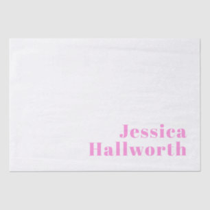 Moderne bewerkbare bedrijfsnaam of voor- & achtern tissuepapier