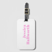 Moderne bewerkbare bedrijfsnaam of voor- en achter bagagelabel (Voorkant (verticaal))