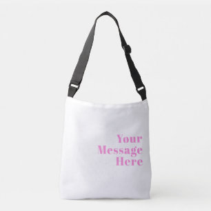 Moderne bewerkbare bedrijfsnaam of voor- en achter crossbody tas