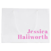 Moderne bewerkbare bedrijfsnaam of voor- en achter groot cadeauzakje (Achterkant)