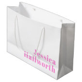 Moderne bewerkbare bedrijfsnaam of voor- en achter groot cadeauzakje (Voorkant Gekanteld)