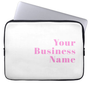 Moderne bewerkbare bedrijfsnaam of voor- en achter laptop sleeve