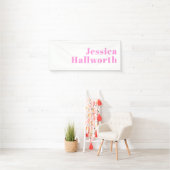 Moderne bewerkbare bedrijfsnaam of voor- en achter spandoek (Insitu)