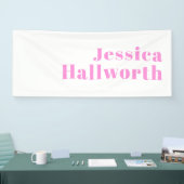 Moderne bewerkbare bedrijfsnaam of voor- en achter spandoek (Beurs)