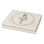 Moderne bewerkbare bruiloft Monogram Rubber Stamp Rubberstempel (Stempel)