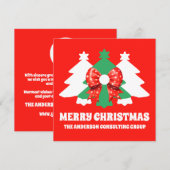 Moderne bewerkbare Business Logo Christmas Feestdagenkaart (Voorkant / Achterkant)