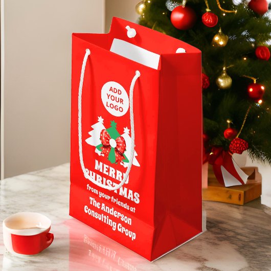 Moderne bewerkbare Business Logo Christmas Klein Cadeauzakje