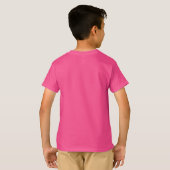 MODERNE BEWERKBARE CUTE WOW ROZE AFBEELDING TEKST T-SHIRT (Achterkant volledig)