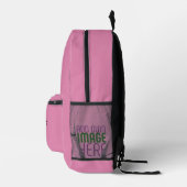 MODERNE BEWERKBARE CUTY ROZE AFBEELDING TEKST SJOO BEDRUKTE RUGZAK (Rechts)