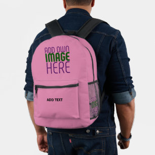 MODERNE BEWERKBARE CUTY ROZE AFBEELDING TEKST SJOO BEDRUKTE RUGZAK