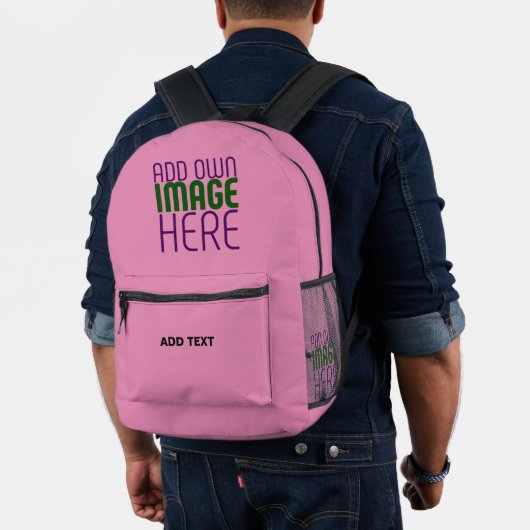 MODERNE BEWERKBARE CUTY ROZE AFBEELDING TEKST SJOO BEDRUKTE RUGZAK (Insitu (model))