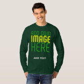 MODERNE BEWERKBARE DEEP FOREST AFBEELDING TEKST SJ T-SHIRT (Voorkant volledig)