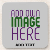 MODERNE BEWERKBARE EENVOUDIGE ASH AFBEELDING TEKST BIER ONDERZETTER (Voorkant)