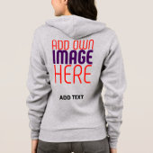 MODERNE BEWERKBARE EENVOUDIGE ASH AFBEELDING TEKST HOODIE (Achterkant)