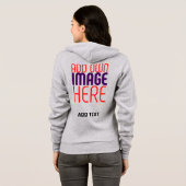 MODERNE BEWERKBARE EENVOUDIGE ASH AFBEELDING TEKST HOODIE (Achterkant volledig)