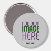 MODERNE BEWERKBARE EENVOUDIGE ASH AFBEELDING TEKST MAGNEET (Voorkant / Achterkant)