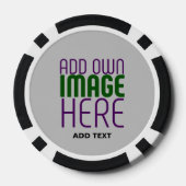 MODERNE BEWERKBARE EENVOUDIGE ASH AFBEELDING TEKST POKER CHIPS (Achterkant)