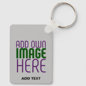 MODERNE BEWERKBARE EENVOUDIGE ASH AFBEELDING TEKST SLEUTELHANGER (Achterkant)