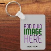 MODERNE BEWERKBARE EENVOUDIGE ASH AFBEELDING TEKST SLEUTELHANGER (Voorkant)