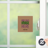 MODERNE BEWERKBARE EENVOUDIGE BRUINE AFBEELDINGSTE RAAMSTICKER (Huis)
