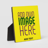 MODERNE BEWERKBARE EENVOUDIGE GEEL AFBEELDING TEKS FOTOPLAAT (Voorkant)