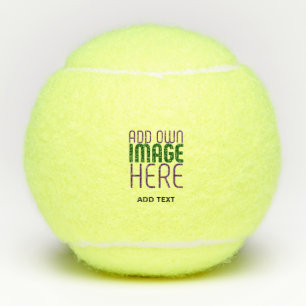 MODERNE BEWERKBARE EENVOUDIGE GEEL AFBEELDING TEKS TENNISBALLEN
