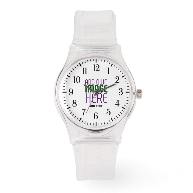 MODERNE BEWERKBARE EENVOUDIGE HELDERE AFBEELDING T HORLOGE (Voorkant)
