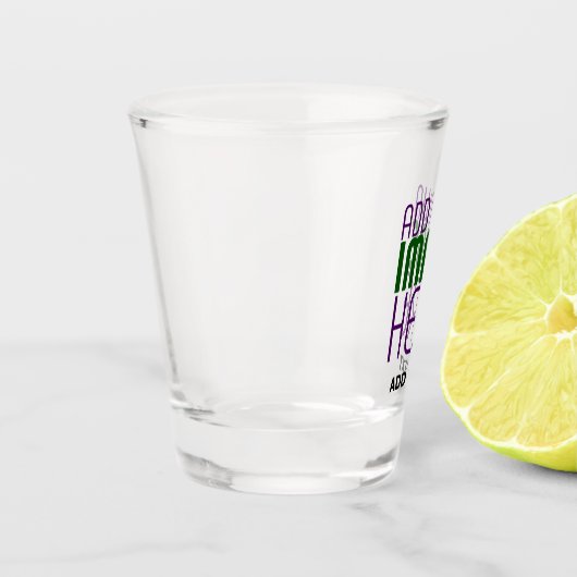 MODERNE BEWERKBARE EENVOUDIGE HELDERE AFBEELDING T SHOT GLAS (Links)