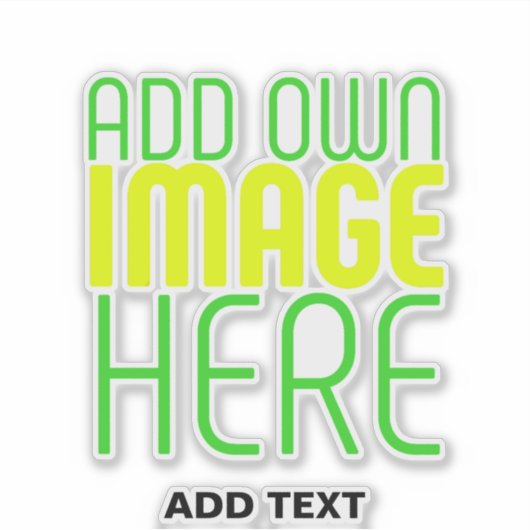 MODERNE BEWERKBARE EENVOUDIGE HELDERE AFBEELDING T STICKER (Voorkant)